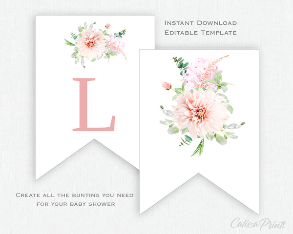 Baby Shower Party - 30 Editable Template Bundle - Etheral Rose Design, BABY01 - CalissaPrints