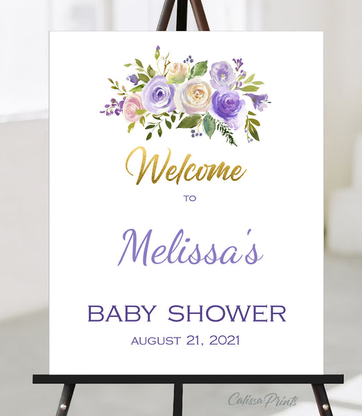 Baby Shower Party - 30 Editable Template Bundle - Lavender Creme Design, BABY02 - CalissaPrints