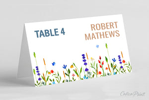 Baby Shower Place / Seating Card Template, Jardin Design - BABY07