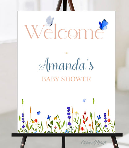 Baby Shower Welcome Signs Templates, Jardin Design - BABY07