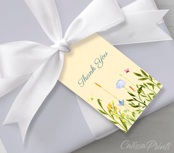 Baby Shower Thank You Card and Tag Templates, Jardin Design - BABY07