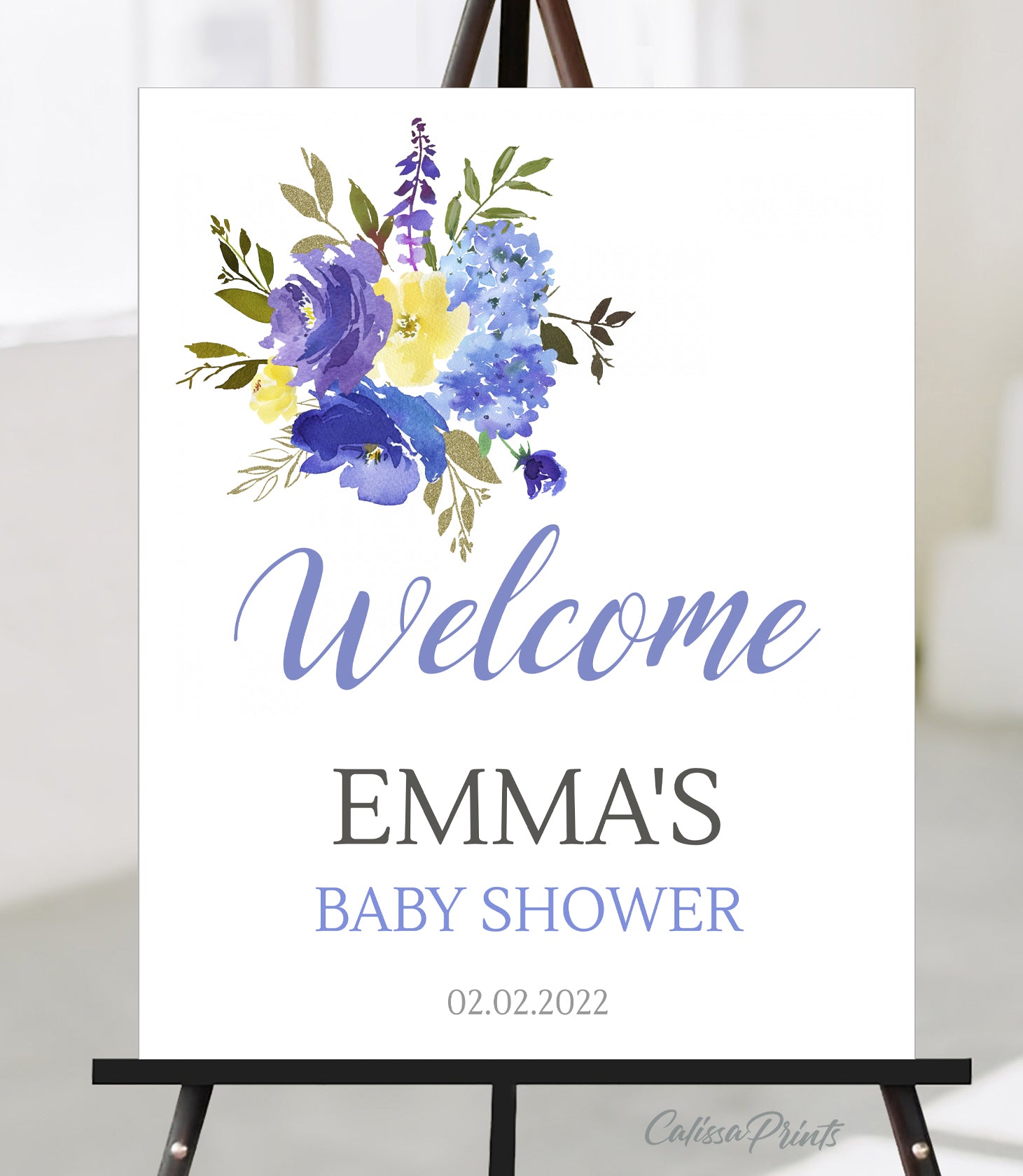 Baby Shower Welcome Signs Templates, Blue Meadow Design - BABY10
