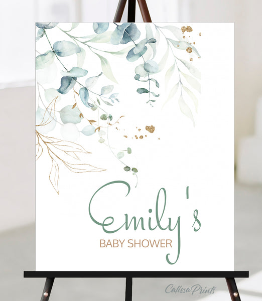 Baby Shower Party Collection Bundle 30 Templates, Eucalyptus Design - BABY11