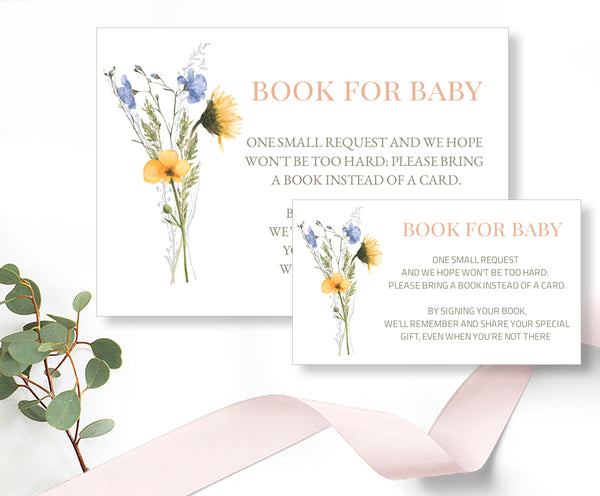 Baby Shower - Book for Baby Card Template - Herbarium Design, Baby14