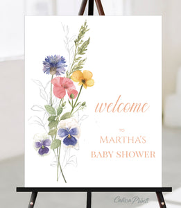 Baby Shower Welcome Signs Templates, Herbarium Design - BABY14