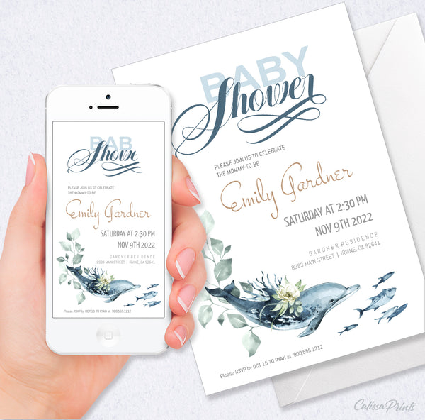 Baby Shower Party Invitation Templates, Nautical Design - BABY15