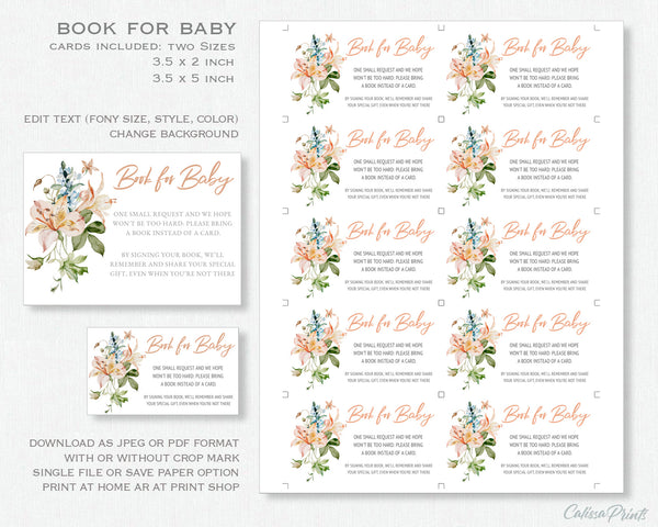 Baby Shower - Book for Baby Card Template - Magnifique Design, Baby17