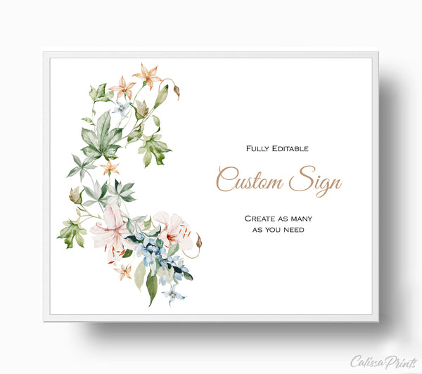 Baby Shower Custom Signs Templates, Magnifique Design - BABY17
