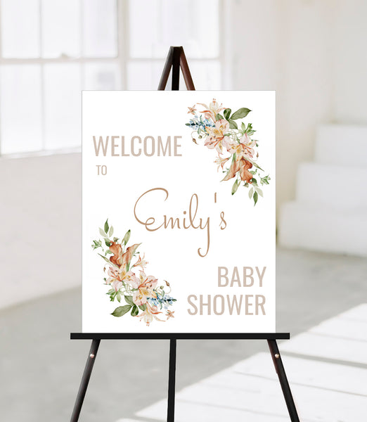 Baby Shower Welcome Signs Templates, Magnifique Design - BABY17