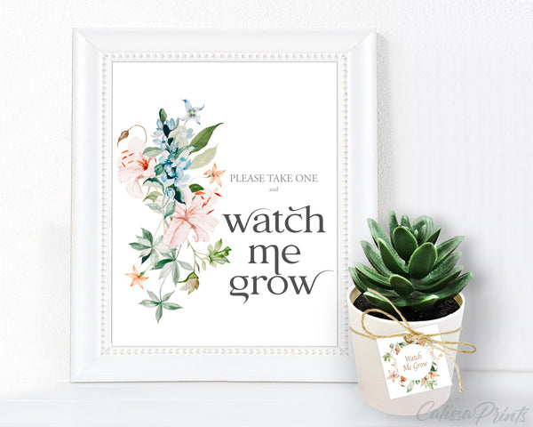 Baby Shower Watch Me Grow Tag and Sign Templates, Magnifique Design - Baby17