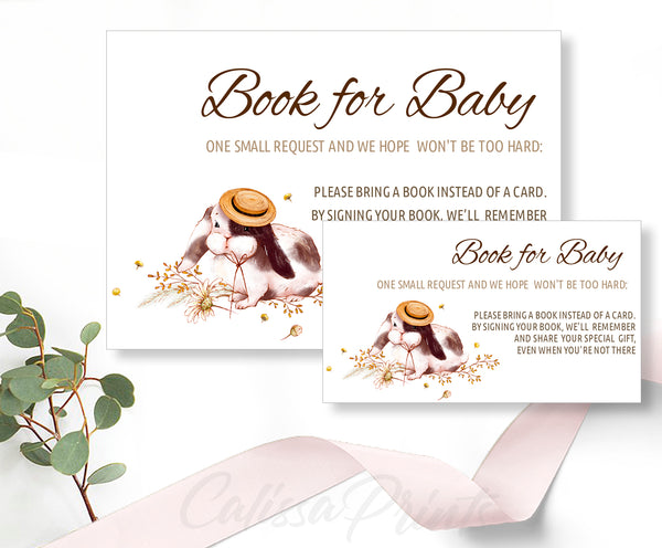 Baby Shower - Book for Baby Card Template - Rustic Garden Design, Baby24