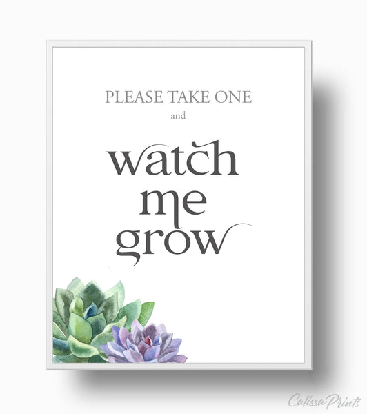 Baptism Watch Me Grow Tags, Favor Tags and Signs Templates - Rose Garden Design - BAPT12 - CalissaPrints