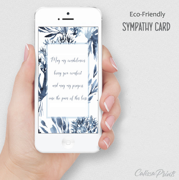 Sympathy Card Blue Water Design, Symp012